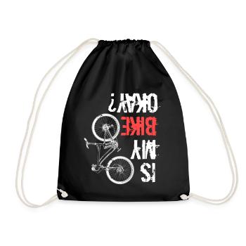 Is My Bike Okay BMX Bicycle - Drawstring Bag - black - Front
