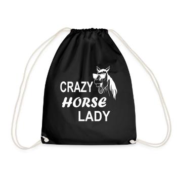 Crazy Horse Lady - Drawstring Bag - black - Front