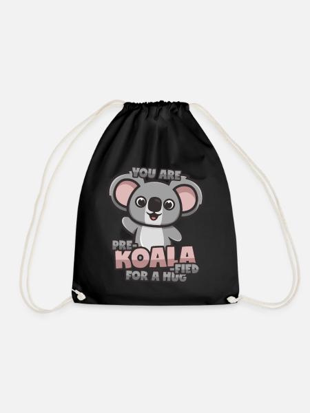 Koala Umarmung - Turnbeutel - Schwarz