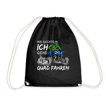 Mir Reichts Ich Gehe Quad Fahren - Turnbeutel - Schwarz - Vorne