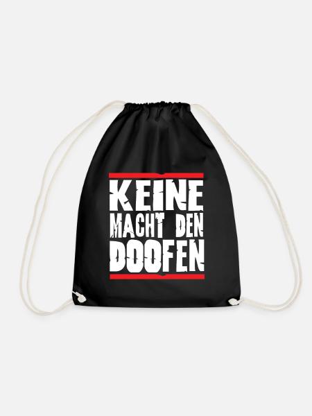 Keine Macht den doofen - Turnbeutel - Schwarz
