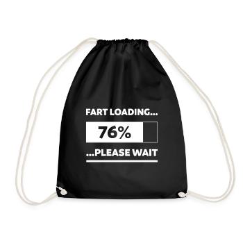 Fart Loading - Funny Quotes Gift - Drawstring Bag - black - Front