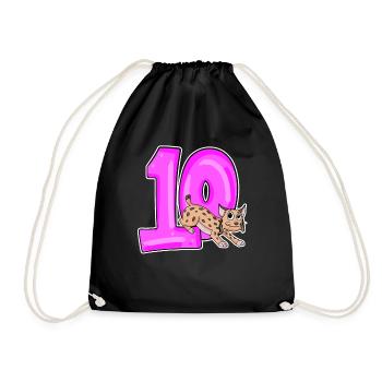 0 ans de lynx chat sauvage lynx ibérique - Sac de sport léger - noir - Devant
