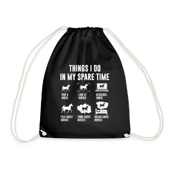 Things I Do in My Spare Time Equitation - Sac de sport léger - noir - Devant