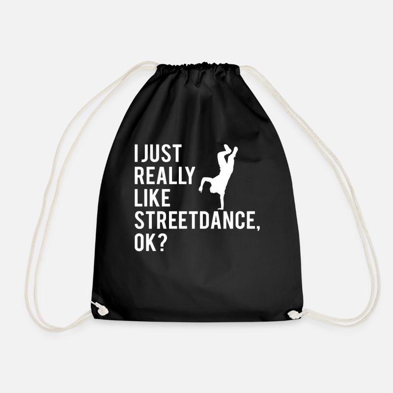 Streetdance Hip Hop Dance Breakdance Gift - Drawstring Bag - black