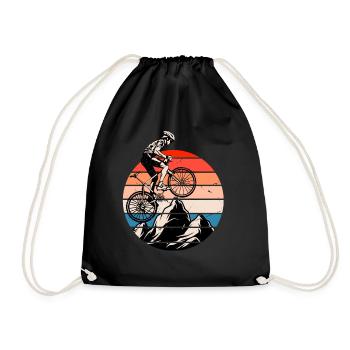 Men's Bintage Vintage Road Bike Bicycle Vintage - Drawstring Bag - black - Front