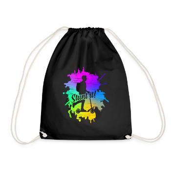 Stunt Scooter vintage retro Stunt It Gifts - Sac de sport léger - noir - Devant