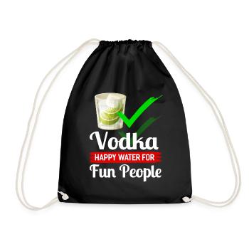 Vodka Alcohol Party Drinking Celebrations Vodka Gift - Drawstring Bag - black - Front
