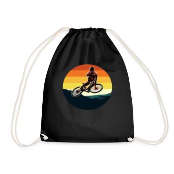 Bicycle BMX Mountenbike Bike Cycling - Drawstring Bag - black - Front