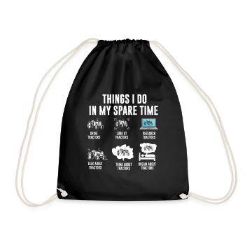 Things I Do in My Spare Time tracteur conduite - Sac de sport léger - noir - Devant