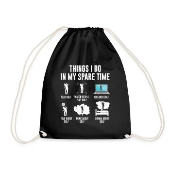 Things I Do in My Spare Time Golf Jouer - Sac de sport léger - noir - Devant