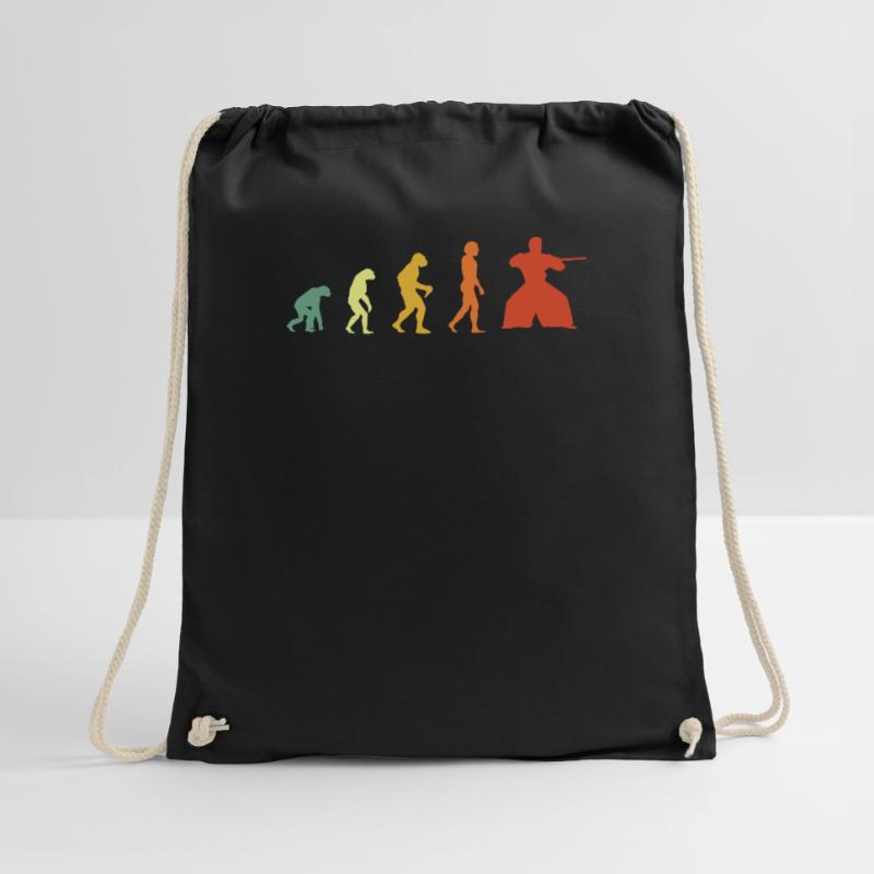 Retro Aikido Evolution Drawstring Bag