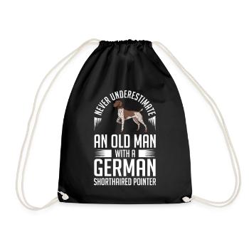 Allemand cheveux courts GSP chiots propriétaire - Sac de sport léger - noir - Devant