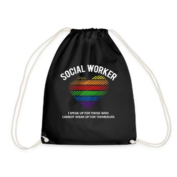 Travail social travailleur social sort coeur cadeau - Sac de sport léger - noir - Devant