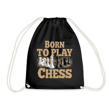Born To Play Chess - Turnbeutel - Schwarz - Vorne