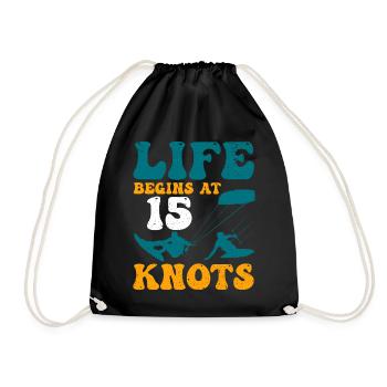 Kitesurf cadeau Kiteboarding Kitesurfer Gesche - Sac de sport léger - noir - Devant