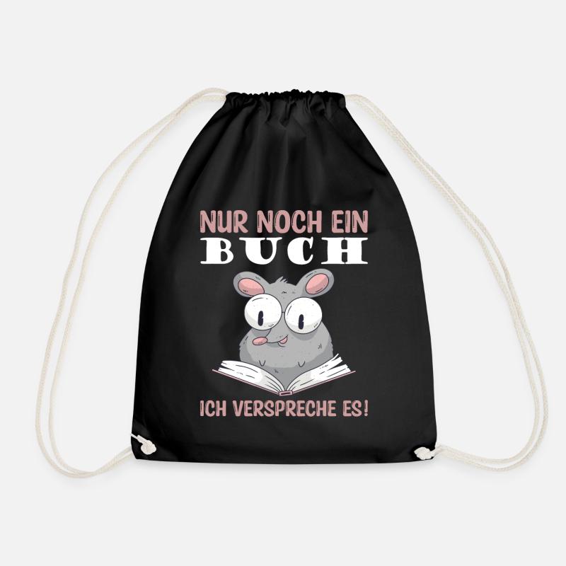 Leseratte - nur noch ein Buch - Turnbeutel - Schwarz