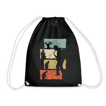 Saxophone cadeau saxophoniste - Sac de sport léger - noir - Devant