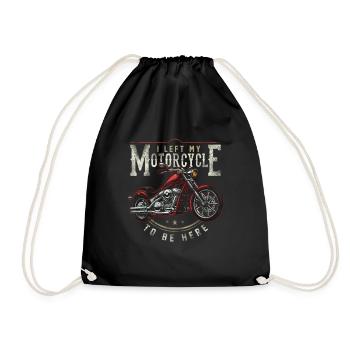 Motorcycle Biker - Drawstring Bag - black - Front