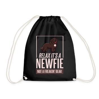 Terre-Neuve Newfie chiot chiot propriétaire propriétaire - Sac de sport léger - noir - Devant