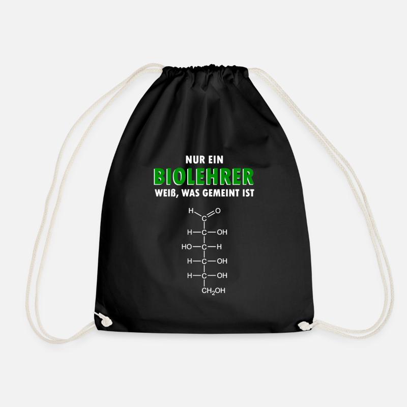 Glucose Biologie Lehrer Geschenk - Turnbeutel - Schwarz