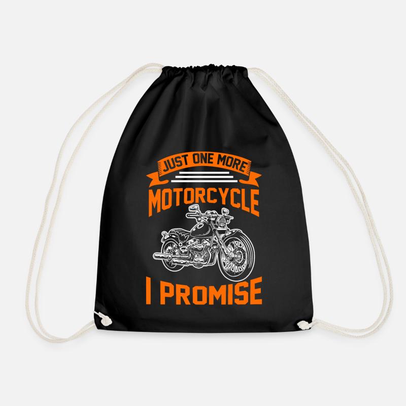Motorcycle Motorcycle Motorcycle - Drawstring Bag - black