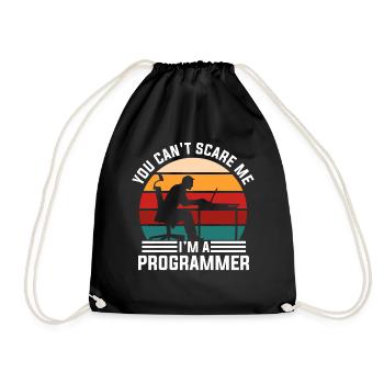 Programmer Retro - Drawstring Bag - black - Front