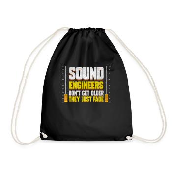 Sound Engineer Don't Get Older - Sound Engineering - Drawstring Bag - black - Front