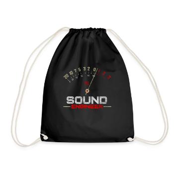 Sound Engineer VU Meter - Sound Engineer Sound Engineering - Drawstring Bag - black - Front