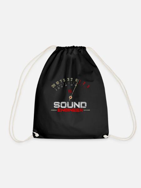 Sound Engineer VU Meter - Sound Engineer Sound Engineering - Drawstring Bag - black