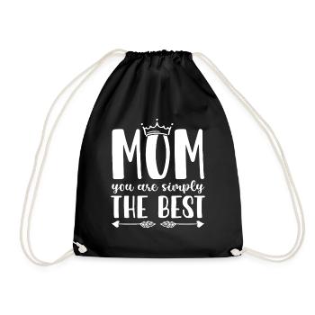 MOM you are simply the Best - Drawstring Bag - black - Front