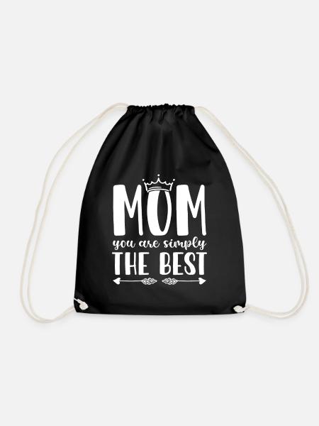 MOM you are simply the Best - Drawstring Bag - black