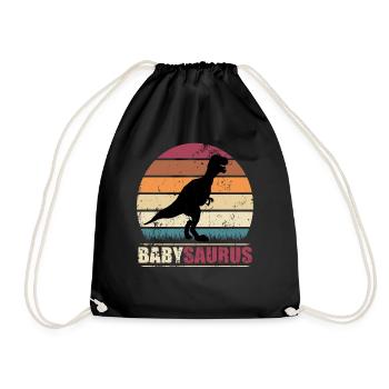 BébéSaurus dinosaure T-Rex Bébé Dino - Sac de sport léger - noir - Devant