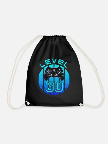 30 Geburtstag - Geschenk zum 30 Geburtstag - Turnbeutel - Schwarz