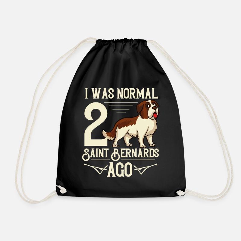 St. Bernard dog Bernhardshund owner owner - Drawstring Bag - black