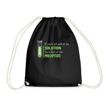 Chimie Laboratoire Pun Éprouvette chimiste Profession - Sac de sport léger - noir - Devant