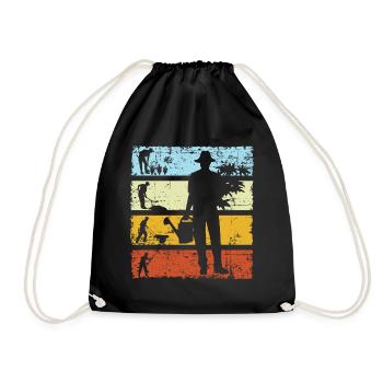 Jardinier vintage Jardinier Jardinier amateur - Sac de sport léger - noir - Devant