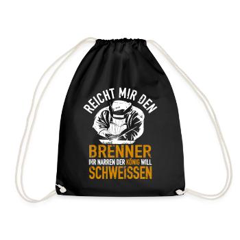 Schweißfachmann Schweißen WIG Schweißer Geschenk - Turnbeutel - Schwarz - Vorne