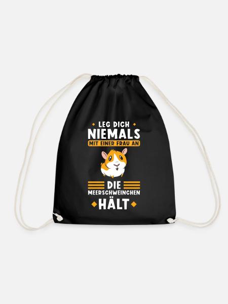 Meerschweinchen Mama Spruch lustig - Turnbeutel - Schwarz