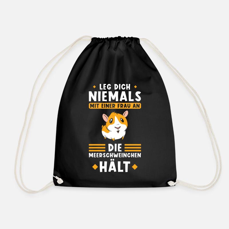 Meerschweinchen Mama Spruch lustig - Turnbeutel - Schwarz