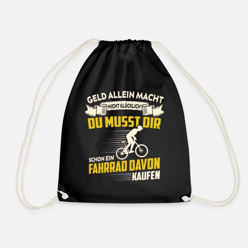 Fahrrad Fahrradfahrer Radfahrer Geschenk - Turnbeutel - Schwarz