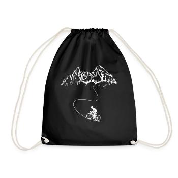 Bicycle Road Bike Bike Race Bike Tour - Drawstring Bag - black - Front