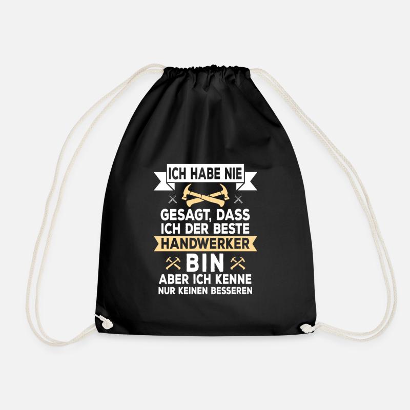 Bester Handwerker - Handwerk Geschenk - Turnbeutel - Schwarz