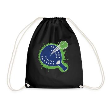 Padel Players Racket Playing Padel Vintage - Drawstring Bag - black - Front