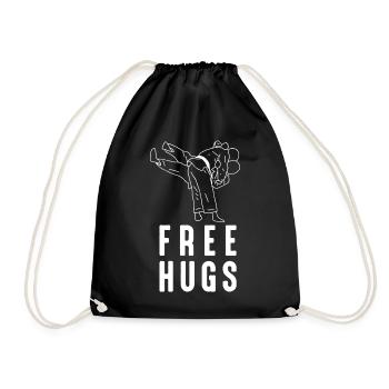 Free Hugs Brazilian Jiu-Jitsu MMA BJJ Kampfsport - Turnbeutel - Schwarz - Vorne