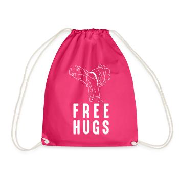 Free Hugs Brazilian Jiu-Jitsu MMA BJJ Kampfsport - Turnbeutel - Fuchsia - Vorne
