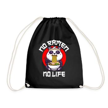 No ramen no life Anime Japan Nudeln Manga Kawaii - Turnbeutel - Schwarz - Vorne
