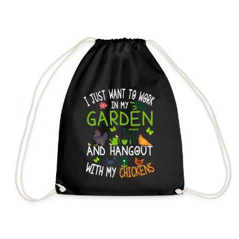 Poulets jardiniers - Sac de sport léger - noir - Devant