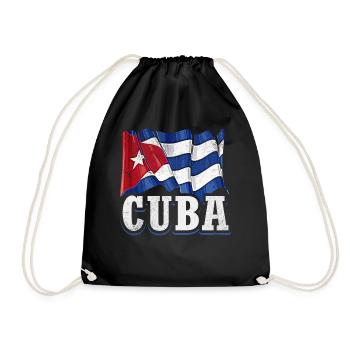 Cuba drapeau - Sac de sport léger - noir - Devant