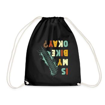 Is My Bike Okay BMX Bicycle - Drawstring Bag - black - Front